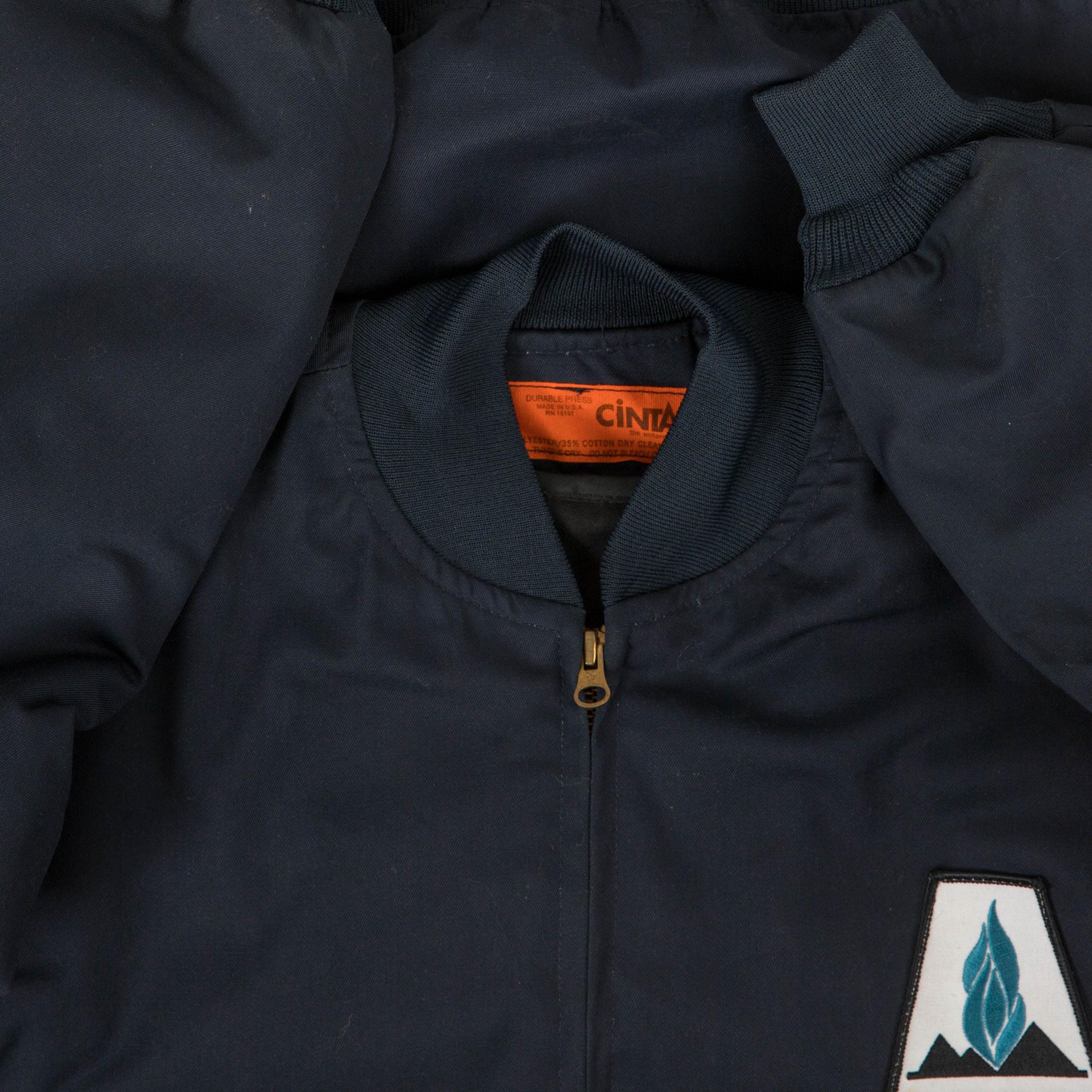 Veste Bomber Vintage Années 90 Homme Cintas, Bleu Marine, Taille 2XL Made In USA