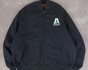 Vintage MA-1 Bomber Jacket Reversible Coat Military Size XL