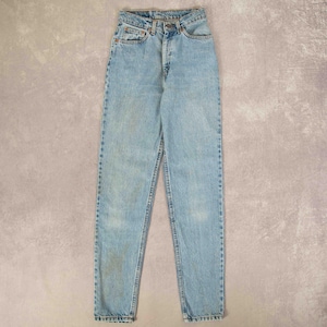 Vintage 90s Levi&#39;s 512 Straight Fit Jeans W26 L32 Women&#39;s Light Blue Denim