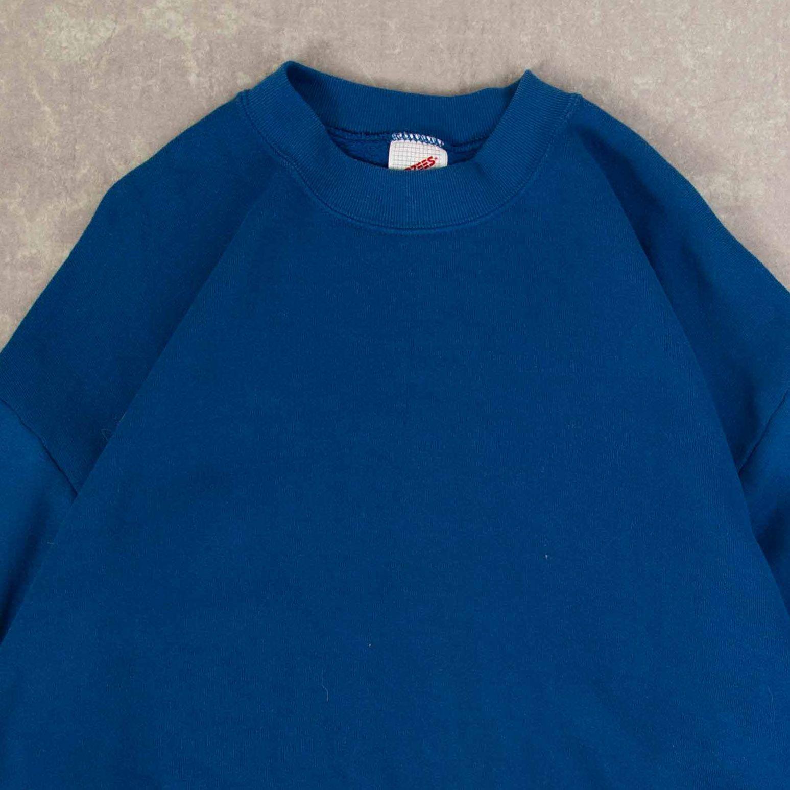 Sweat Vintage Années 90 USA - Taille XL, Bleu - Occasion En Très Bon état