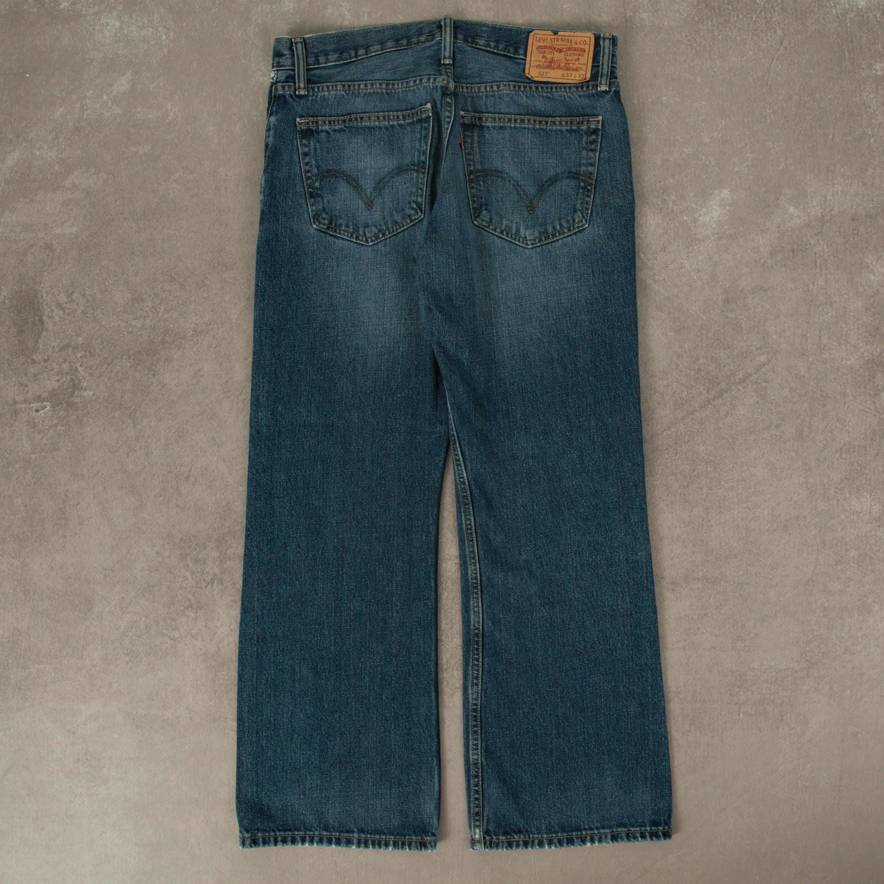 リーバイス527 w33 l30 Size 33 Vintage Distressed Levis 527 Bootcut Jeans W33 L30