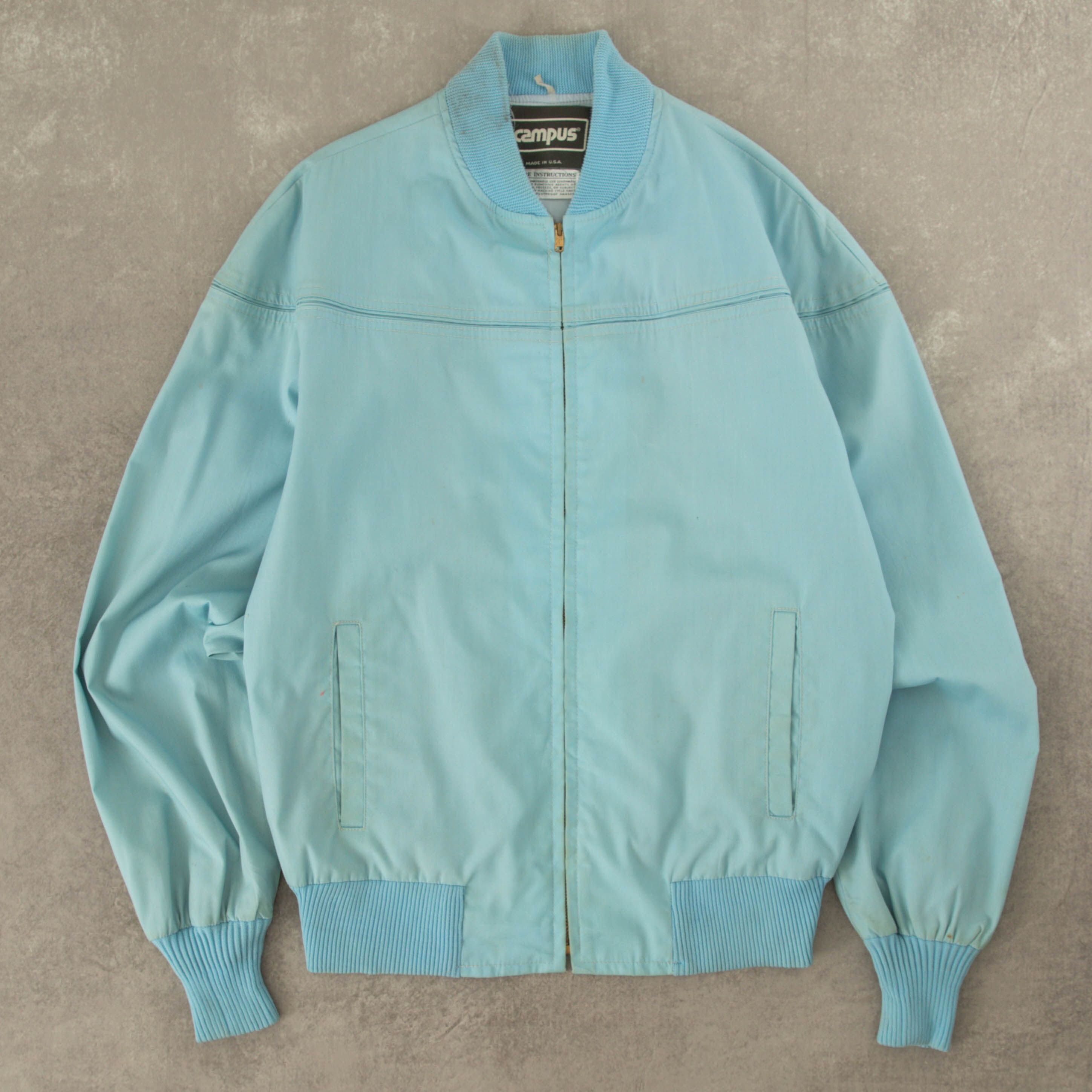 Vintage Nike men's jacket windbreaker light blue zip up size