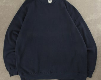 Vintage 1990s Lee Blank Sweatshirt USA Made XXL Blue