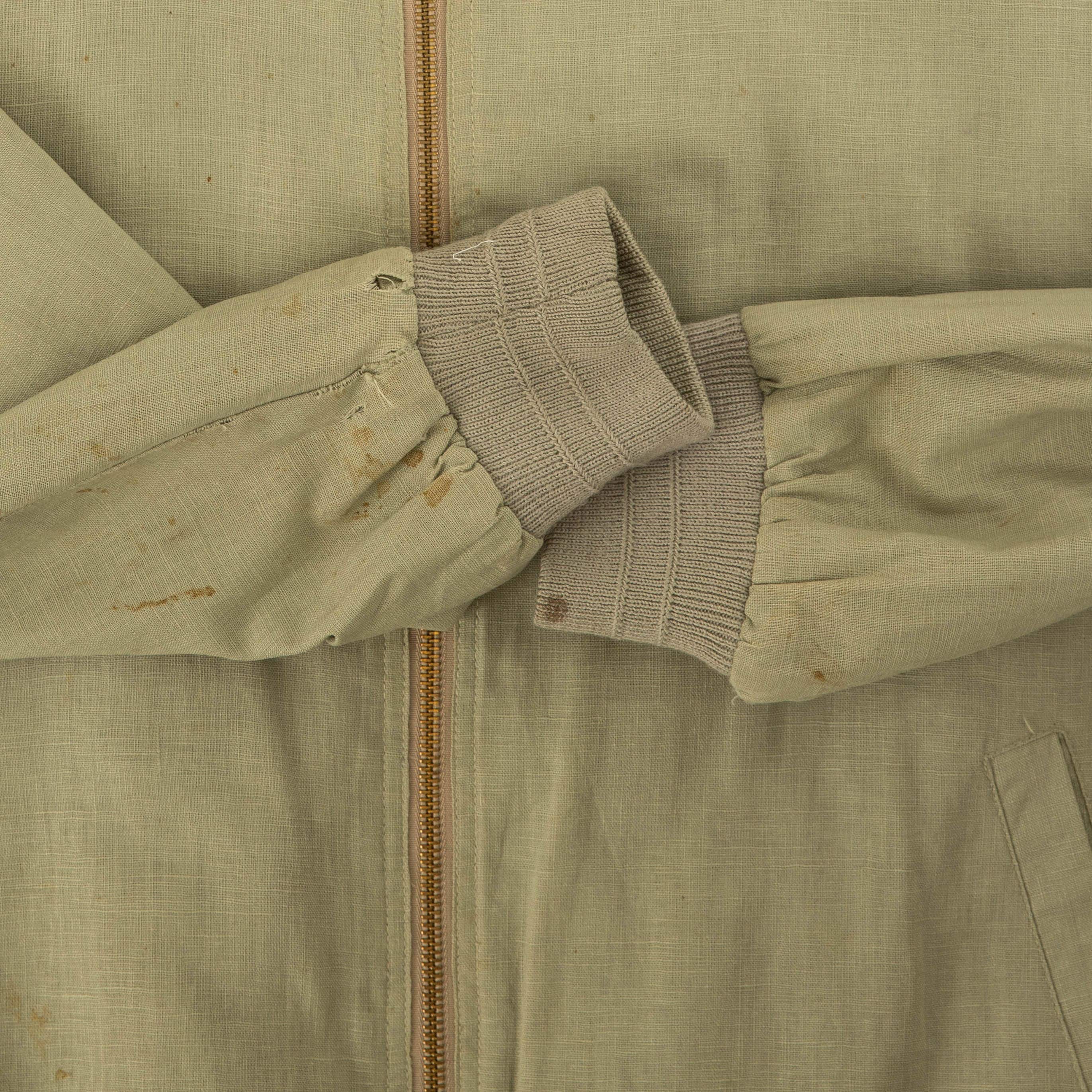 Vintage 1980s Linen Feel Bomber Jacket Small Beige - Etsy