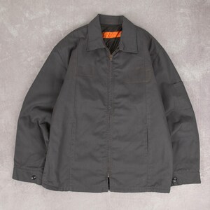 Vintage Red Kap Workwear Jacket M 80s USA Made Blue Zip Snap