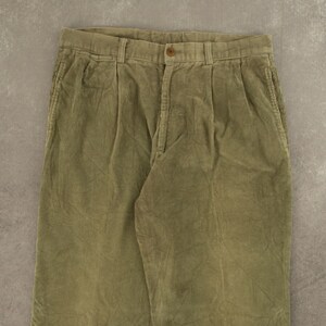 Vintage Jumbo Cord Trousers W33 L27 Green image 3