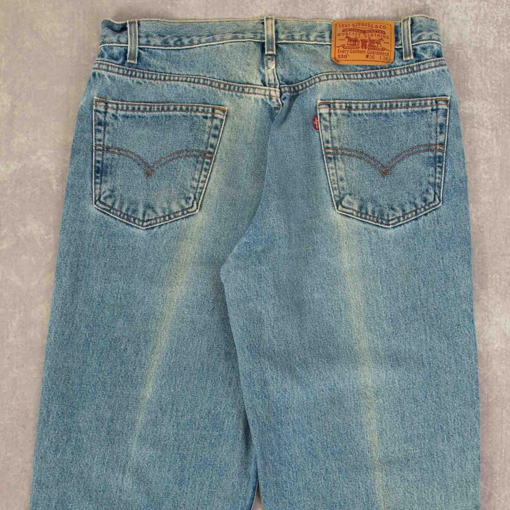 S*U様 W34 L30 90s Levis DEADSTOCK 550-415 古着 90s USA製 Levi's 550-4159 サルファ ブラック デニム