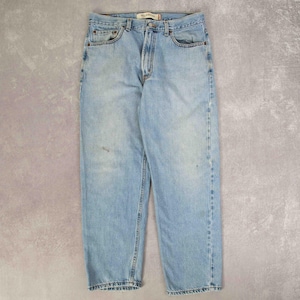Vintage Levi's 550 Relaxed Fit Jeans W34 L30 Mens Light Blue Denim