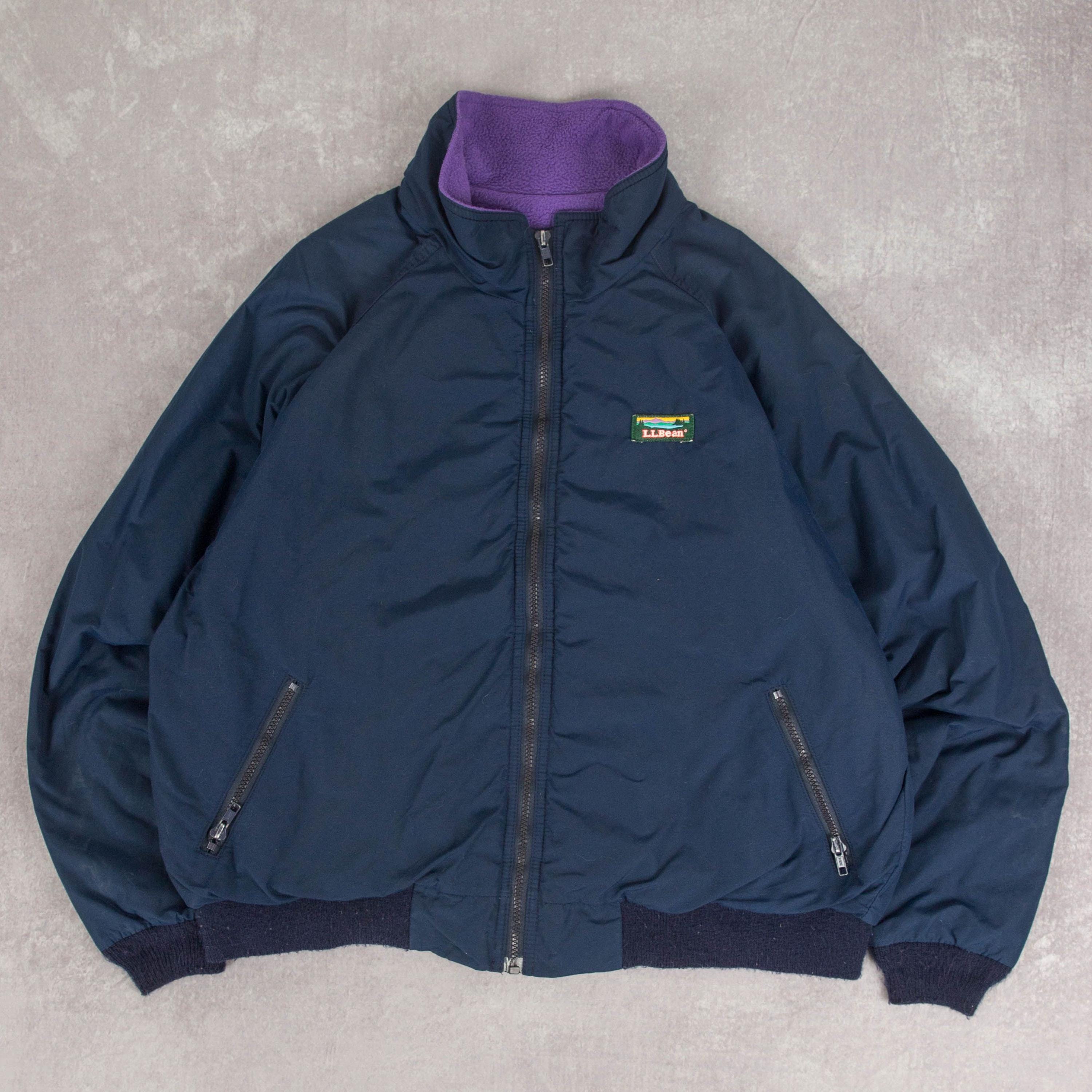 90's L.L.Bean ウォームアップジャケット ネイビー 実寸(L位