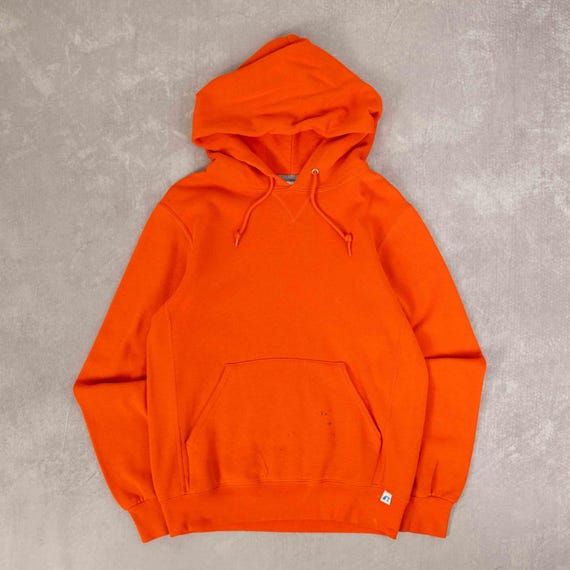 Vintage Russell Athletic Blank Hoodie S Mens Orange Hoodie - Etsy