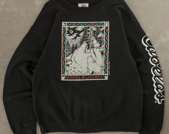 Vintage 1991 Lee Howleluiah! Sweatshirt USA Made Medium Black