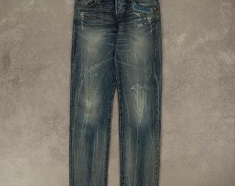 Vintage Levi's 501 Repair Stitch Fader Jeans W31 L32 Blue