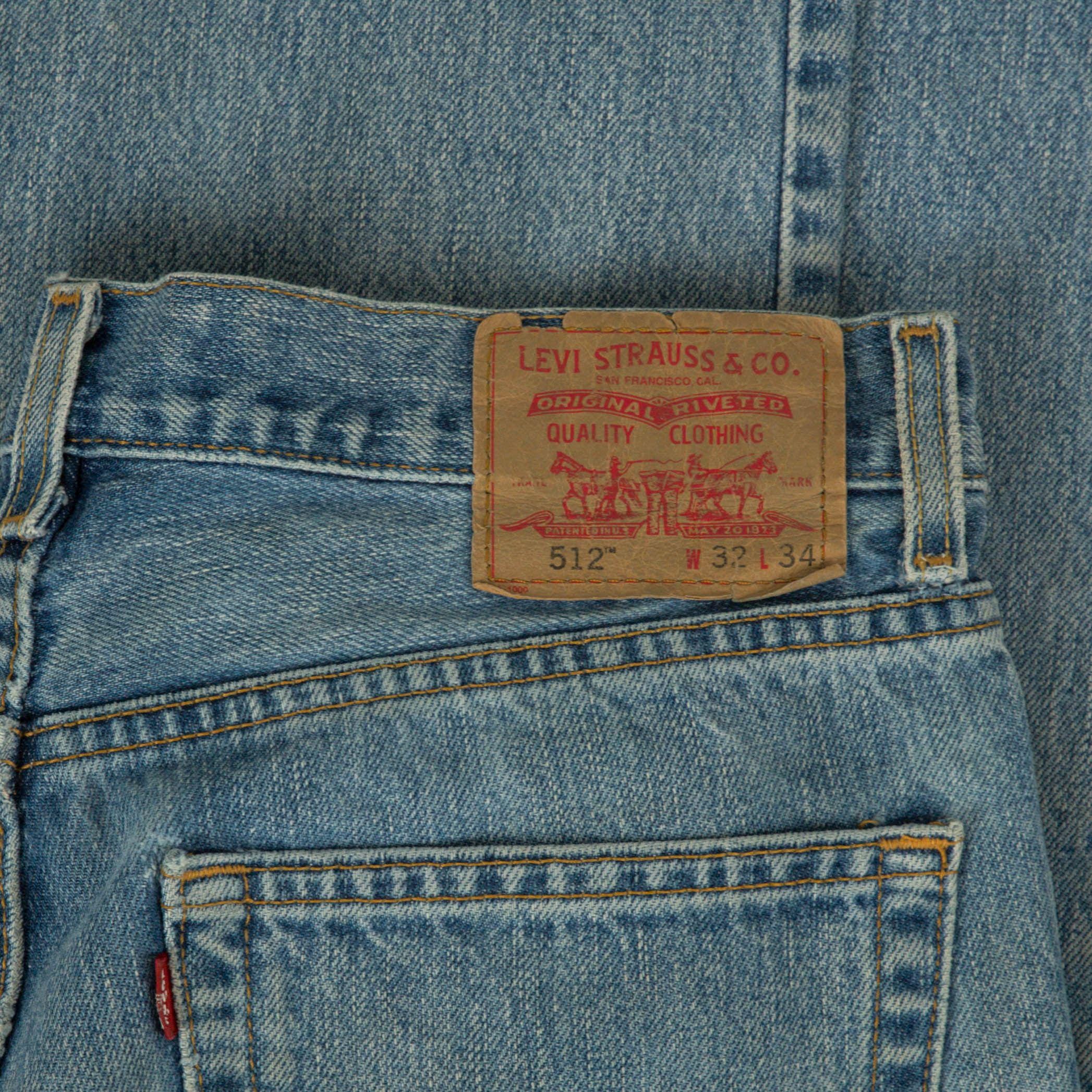 Vintage Levi's 512 Slim Jeans W32 L34 Womens Blue Denim - Etsy