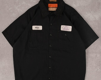 Dickies Vintage Rtr Towing Cropped Workwear Shirt XX-Large Herren Schwarz Motor