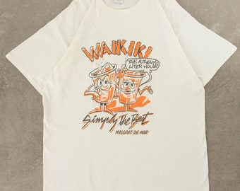 Vintage 1990s Waikiki T-Shirt XL White