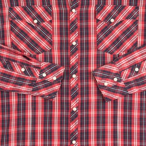 True Religion Vintage Checked Western Shirt XX-Large Men's Red Americana image 6