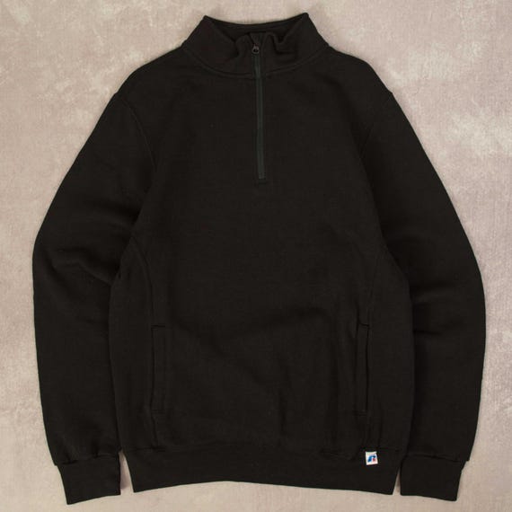Russell Athletic Vintage Blank Quarter Zip Sweatshirt M Men's