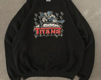 Vintage Trenton Titans Sweatshirt Graphic Logo Graphic Logo XL Black