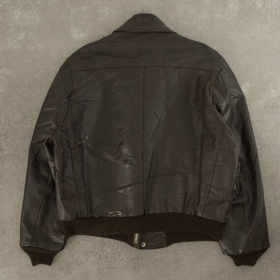 Vintage 1990s A-2 Leather Flight Jacket Large Brown - Etsy