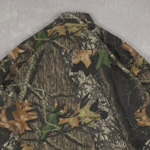 Jerzees Vintage Mossy Oak Real Tree Camo Shirt X-Large Men's Green Camouflage image 4