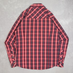 True Religion Vintage Checked Western Shirt XX-Large Men's Red Americana image 2
