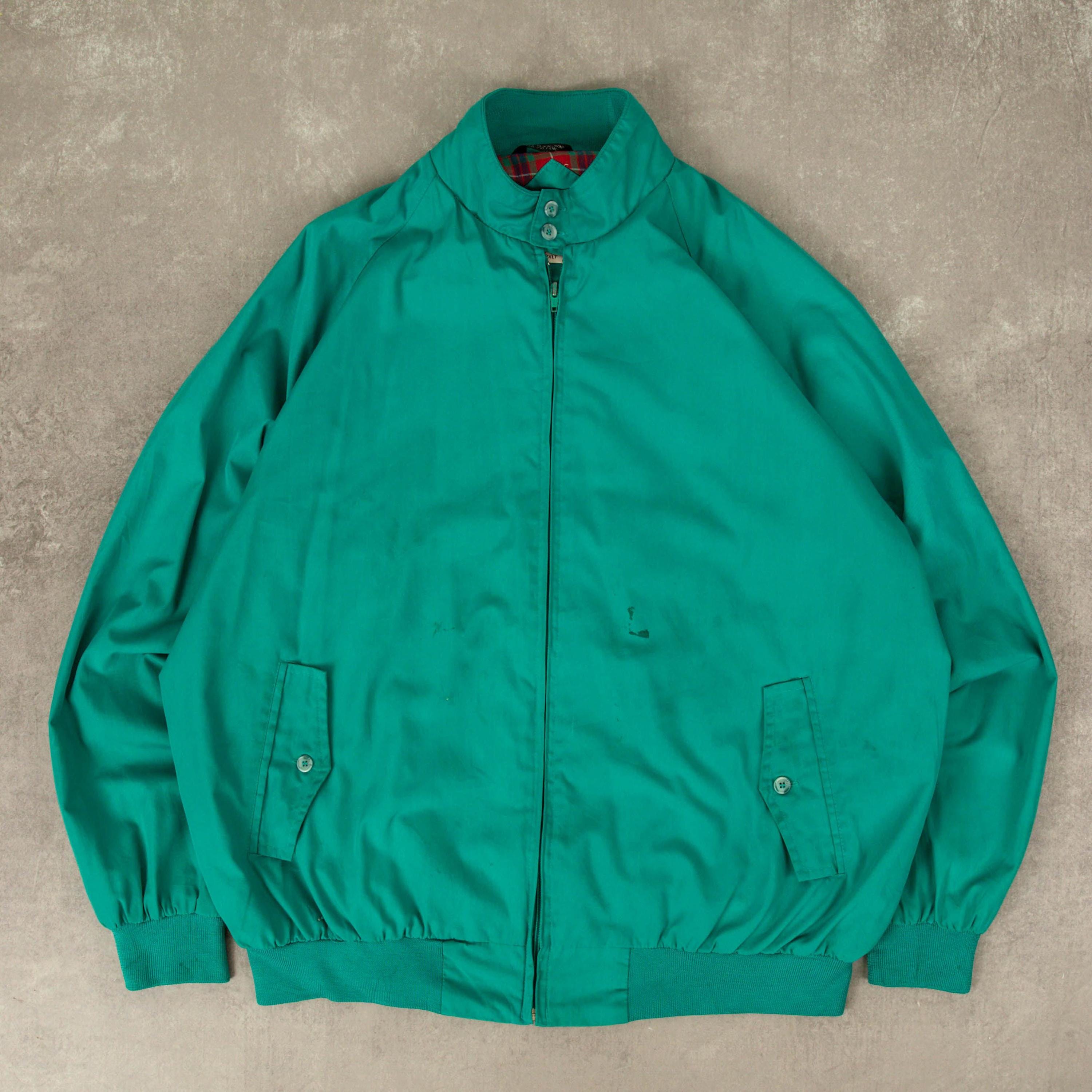 Vintage 90s Full Zip Harrington Jacket XL Mens Teal Workwear Vintage 90s Full Zip Harrington Jacket XL Mens Teal Workwear
