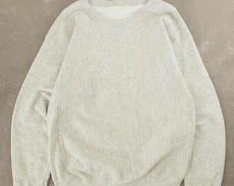 Vintage 1990s Blank Sweatshirt Large Grey