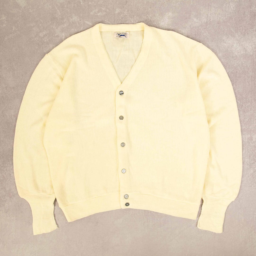 トップス 70's JC Penney Acryl cardigan 70'S JCPenney Acrylic Knit Cardigan Men's M Vintage