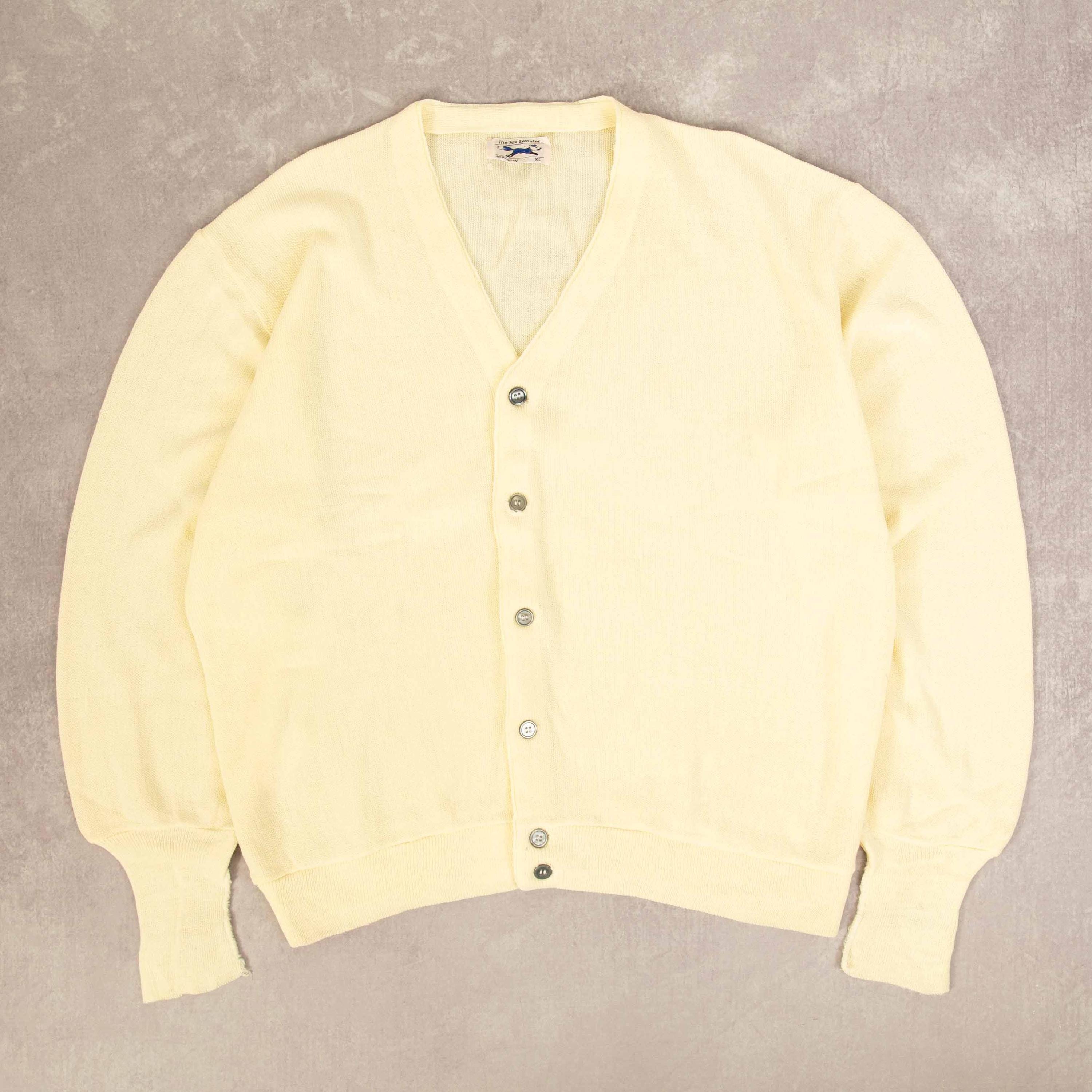 トップス 70's JC Penney Acryl cardigan Vintage 70s Jc Penney Knitted Cardigan XL Acrylic Men's