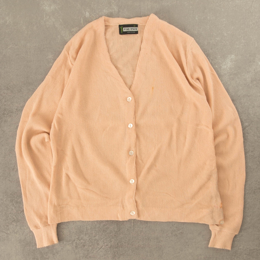 Vintage 1970s Knitted Cardigan USA Made Medium Pink - Etsy