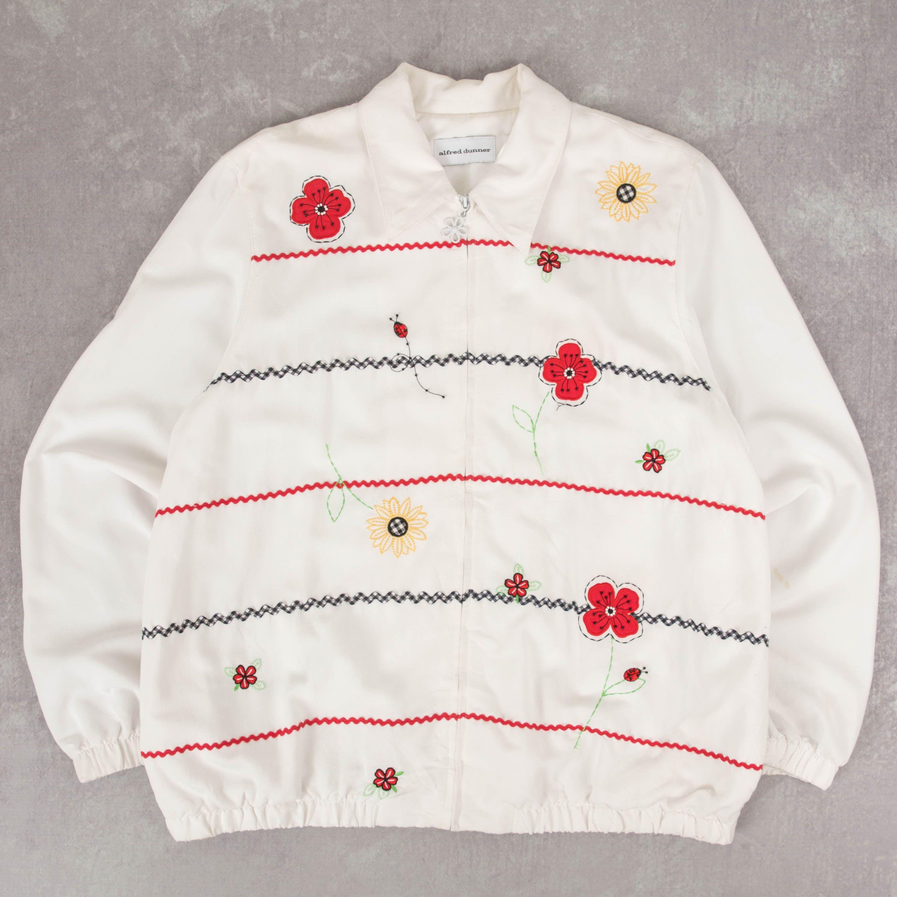 Vintage 90s Full Zip Embroidered Patterned Jacket L Womens