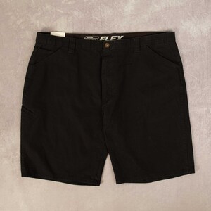 90s00s ビンテージ 国産 レザー カーゴショーツ ブラック 黒 ヴィンテージ カーゴショーツ/ジョーツ Dickies 黒 サイズL 80