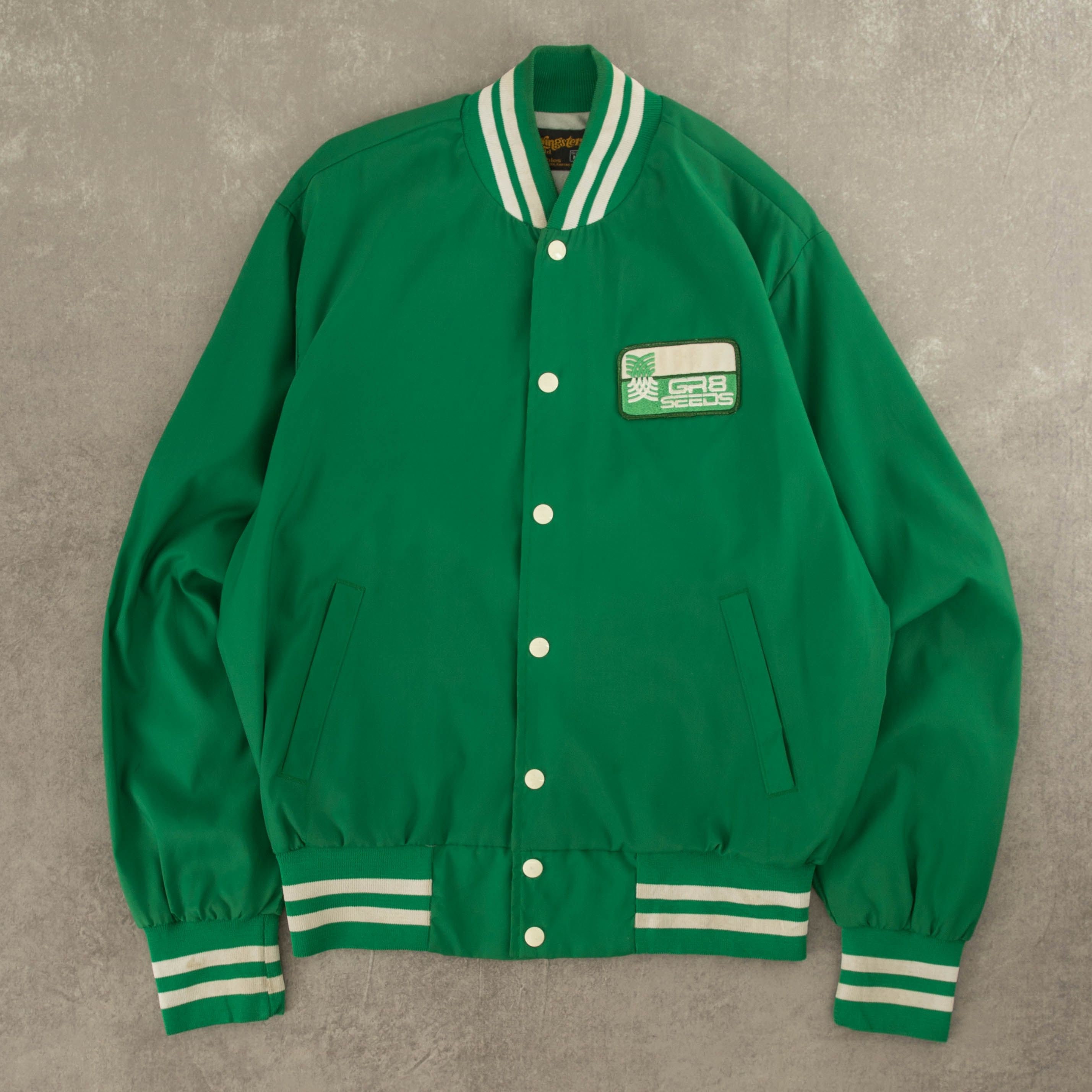Vintage 1980s Gr8 Seeds Satin Bomber Jacket USA Made Medium Vintage 1980s Gr8 Seeds Satin Bomber Jacket USA Made Medium