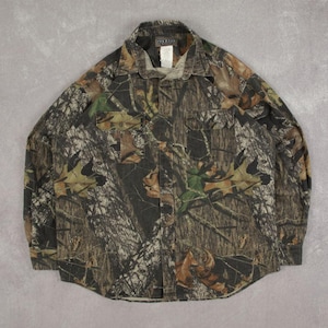 Jerzees Vintage Mossy Oak Real Tree Camo Shirt X-Large Men's Green Camouflage image 1