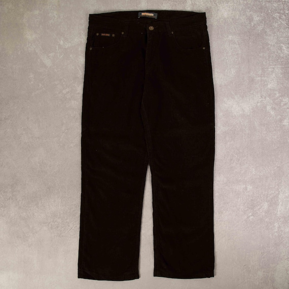 Pantalones de pana vintage de pierna ancha W35 L30 para hombre