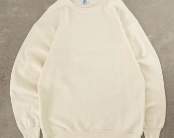 Vintage 1990s Blank Sweatshirt USA Made XL White