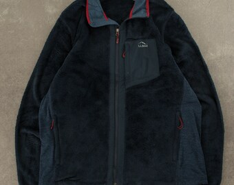 Vintage L.L.Bean Hochflor Fleece XL Blau