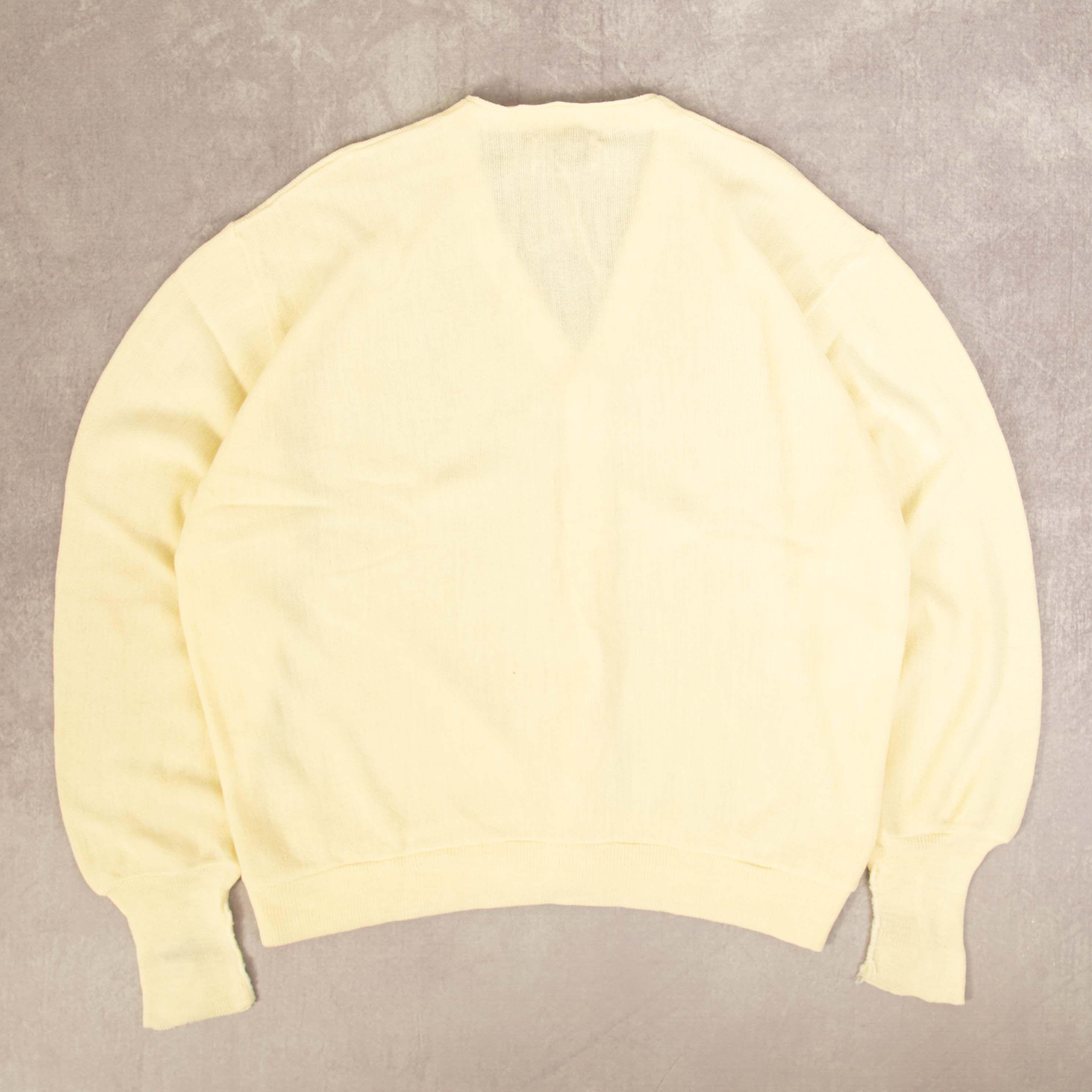 トップス 70's JC Penney Acryl cardigan Vintage 70s Jc Penney Knitted Cardigan XL Acrylic Men's
