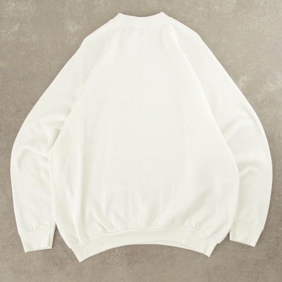 Vintage 1990s Blank Raglan Sweatshirt USA Made XL White - Etsy