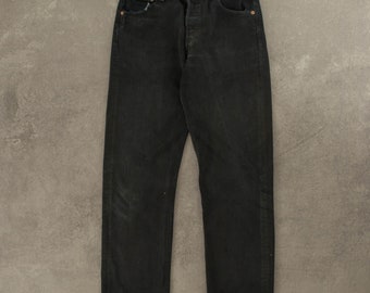 Vintage 1996 Levi's 501 Made In USA Denim Jeans W30 L30 Black