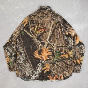 Vintage Mossy Oak Real Tree Shirt Medium Men's Brown Camouflage image 2