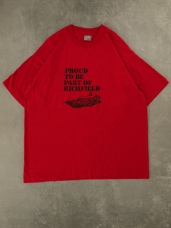 Vintage 1990s Richfield Single Stitch T-Shirt Gra… - image 1