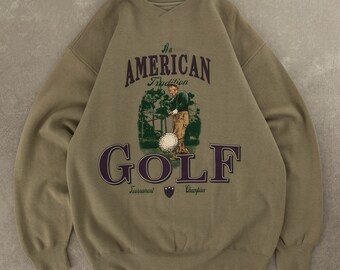 Vintage 1990er Jahre An American Tradition Sweatshirt Groß Beige