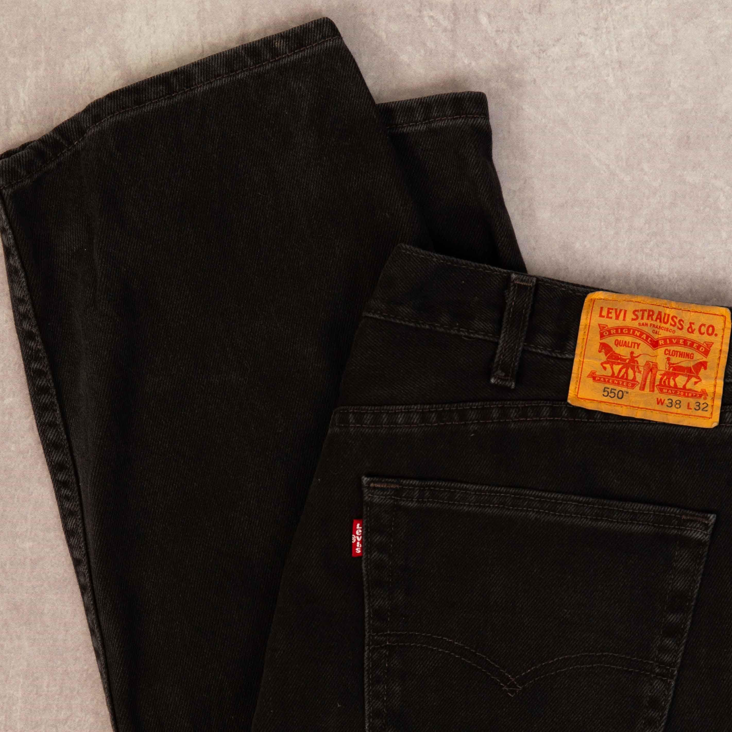 Levi's 550 BLACK　 W36 L32 Levi's Men's 550 Relaxed Fit Jeans, Black, Size 34, Mid-Rise