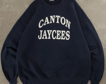 vintage des années 1990 Canton Jaycees sweat XXL bleu