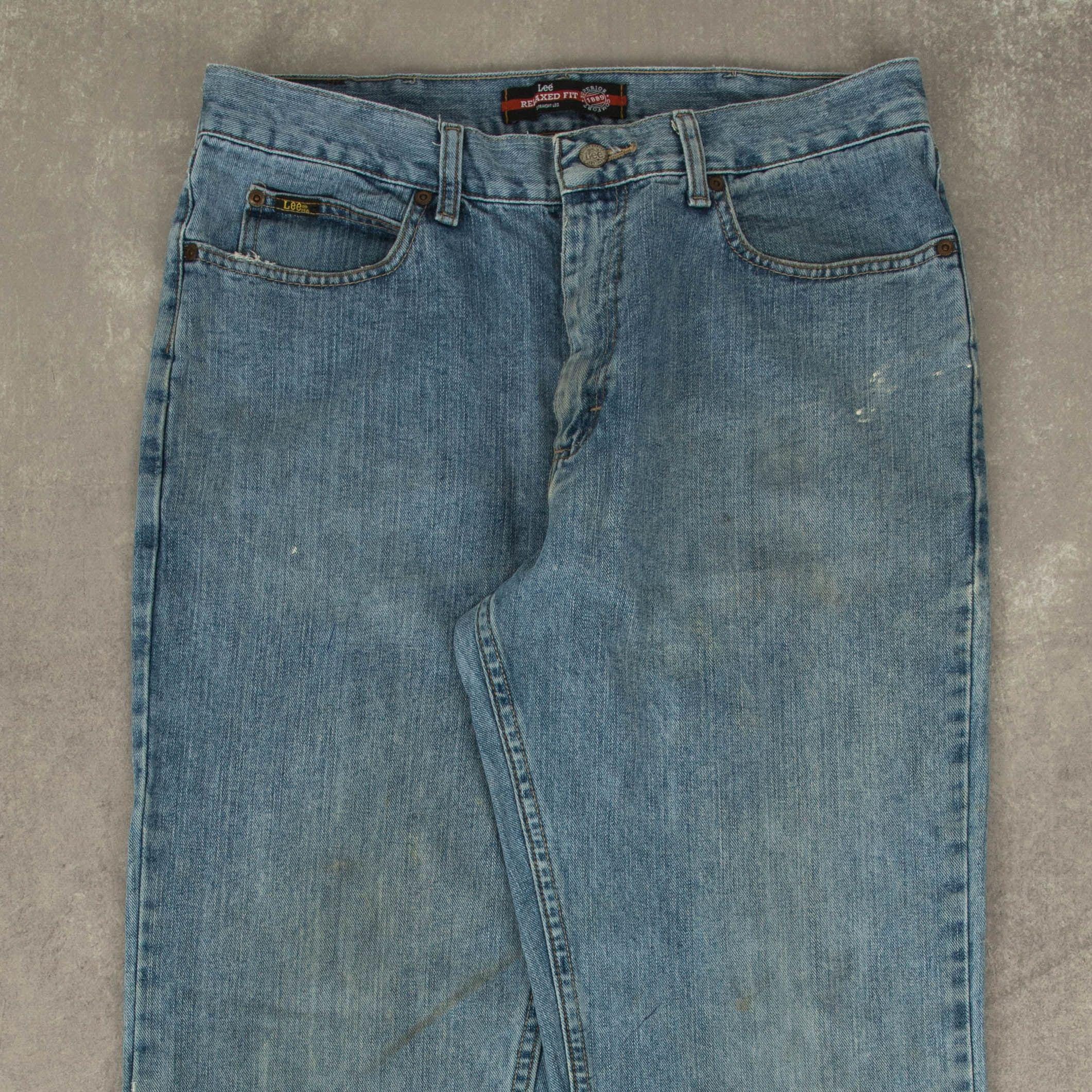 Vintage Lee Jeans Straight Leg W34 L32 Mens Blue Denim - Etsy