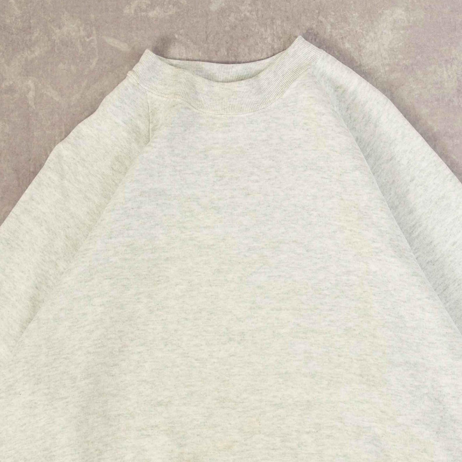 Vintage 90s Blank Raglan Sweatshirt L Made in USA Women's