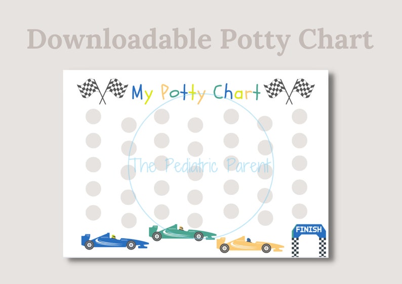 Race Car Potty Chart Potty Training Chart Potty Training Printable
