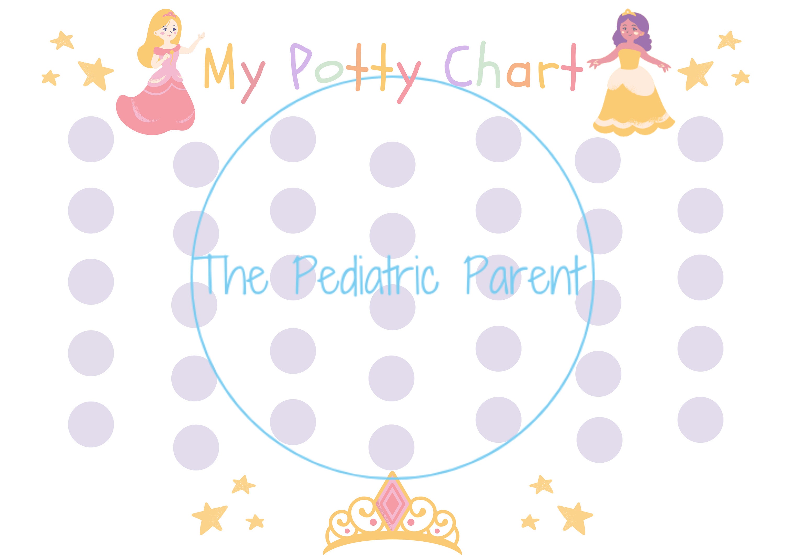 Princess Potty Chart Potty Training Chart Potty Training Printable ...
