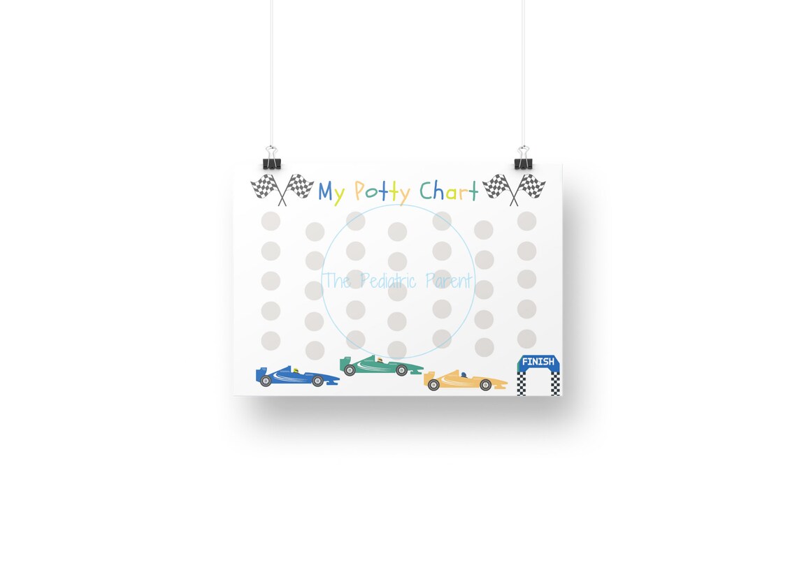 Race Car Potty Chart Potty Training Chart Potty Training Printable